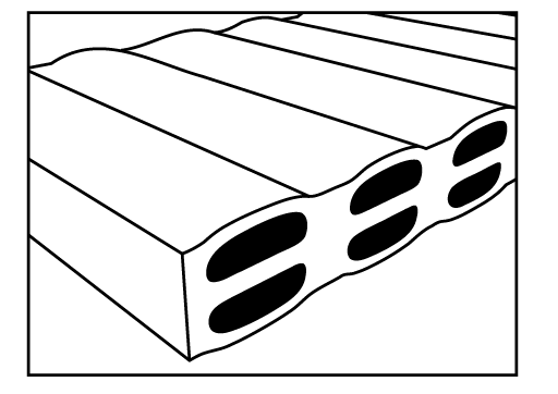 Double horizontal chamber foam construction - DHC