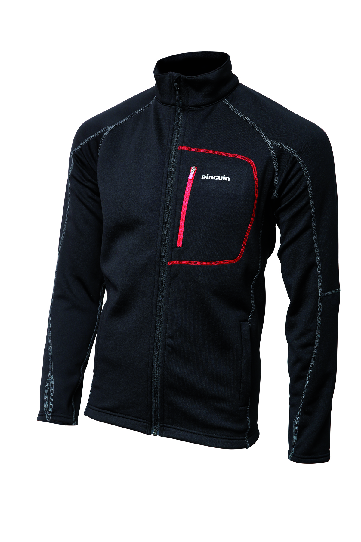 Mikina Power Men Full Zip, černá, zepředu