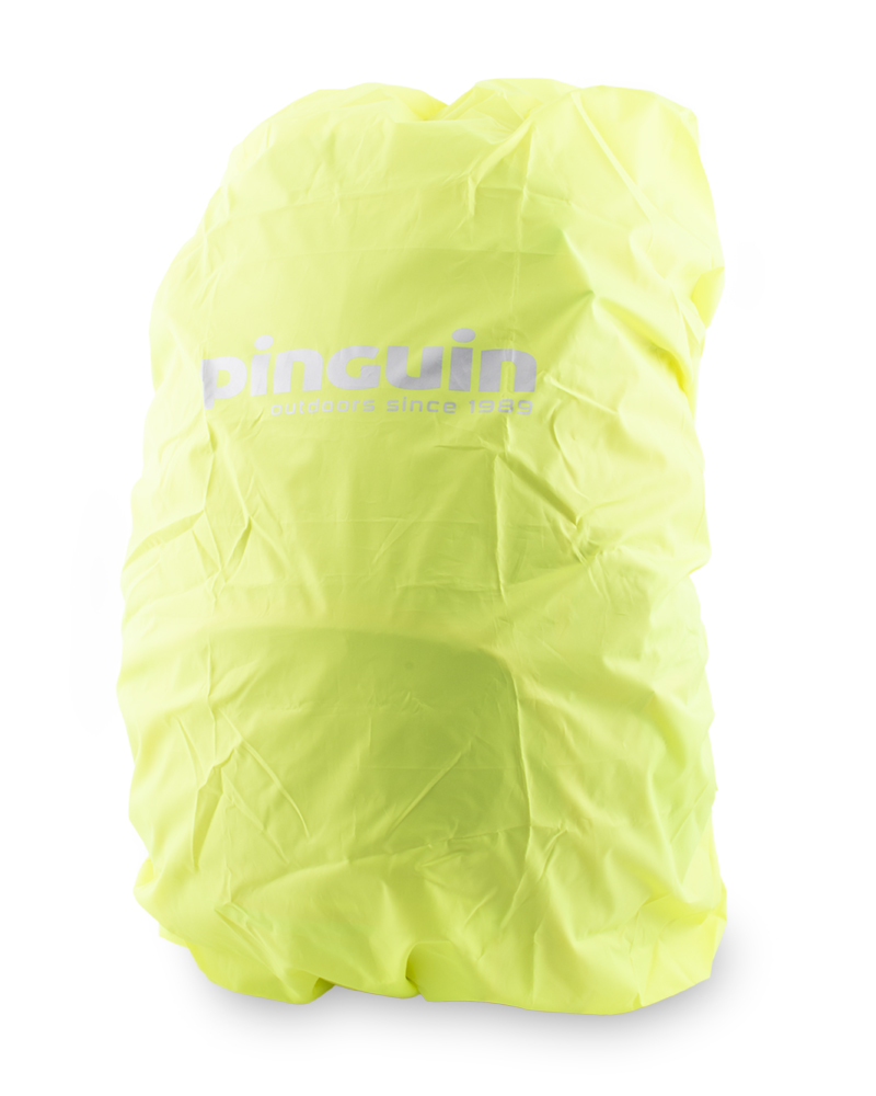 Výrazná pláštěnka v samostatné zipové kapse na dně batohu. Umístění kapsy umožňuje využít kapsu pro transport pouzdra na nářadí.