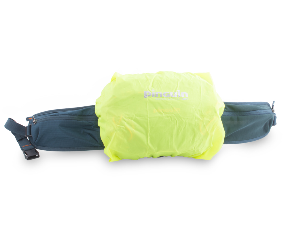 Hip bag - Distinctive raincover in a separate pocket at the bottom of the bag.