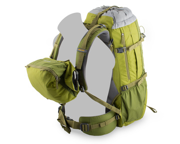 Activent 48 green - snadno odepínatelné prostorné víko batohu se dá použít jako ledvinka nebo taška přes rameno