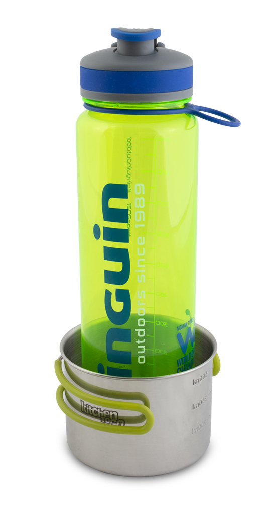 Tritan Sport Bottle zelená v hrnku Steel mug