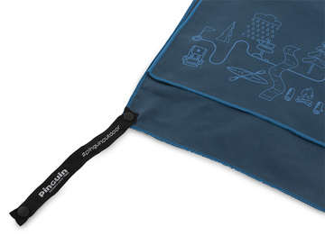 Micro towel map blue M loop