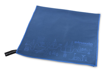 Micro towel Navy Map