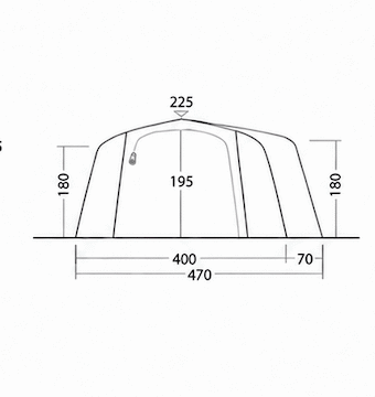 Grande 6 Airtube - dimensions front